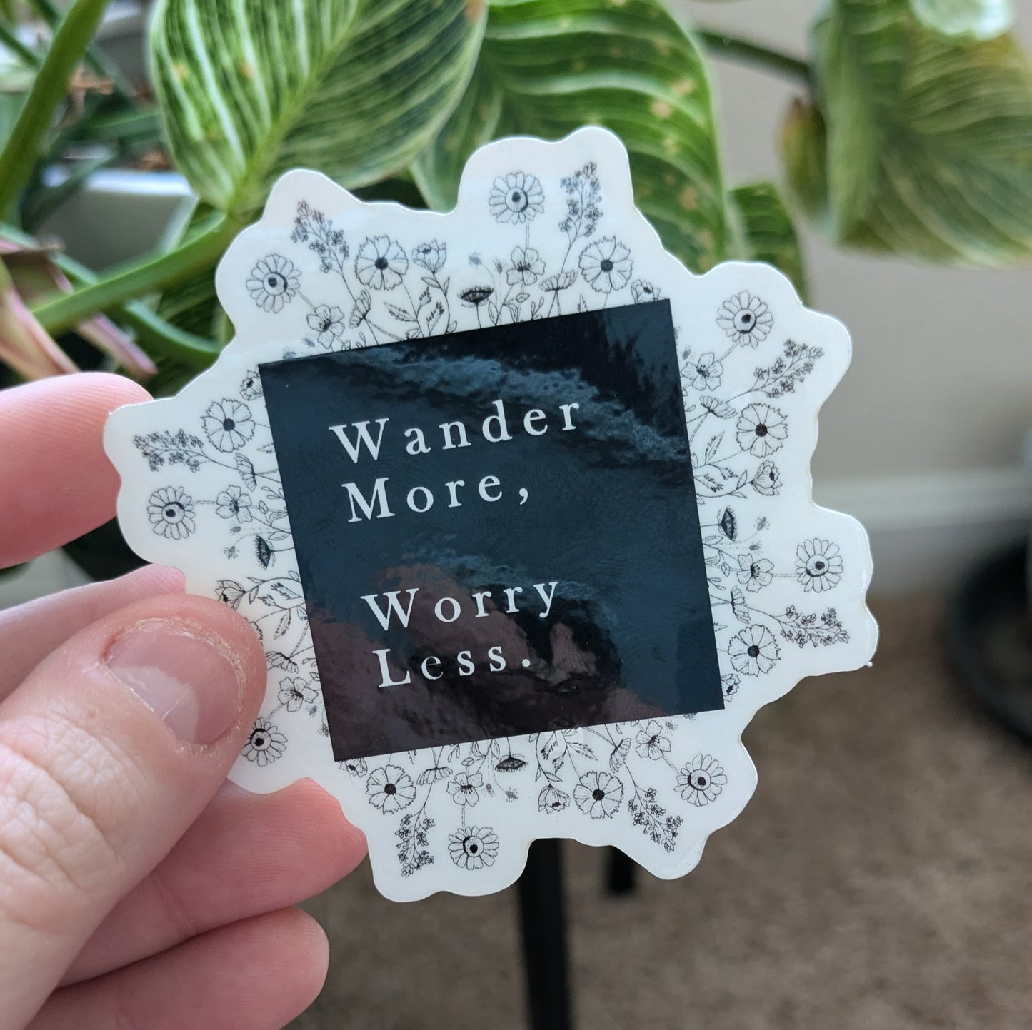 Wander More Sticker