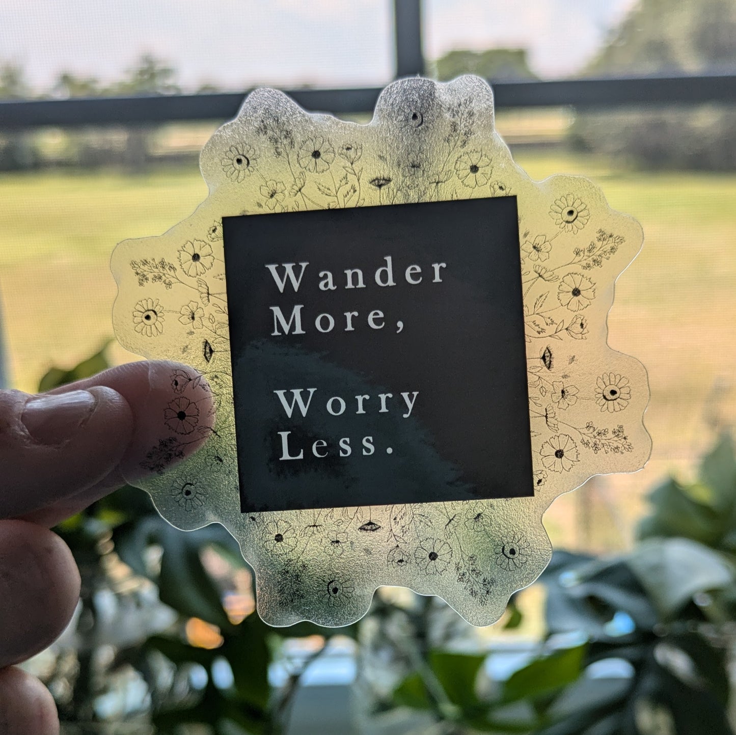 Wander More Sticker