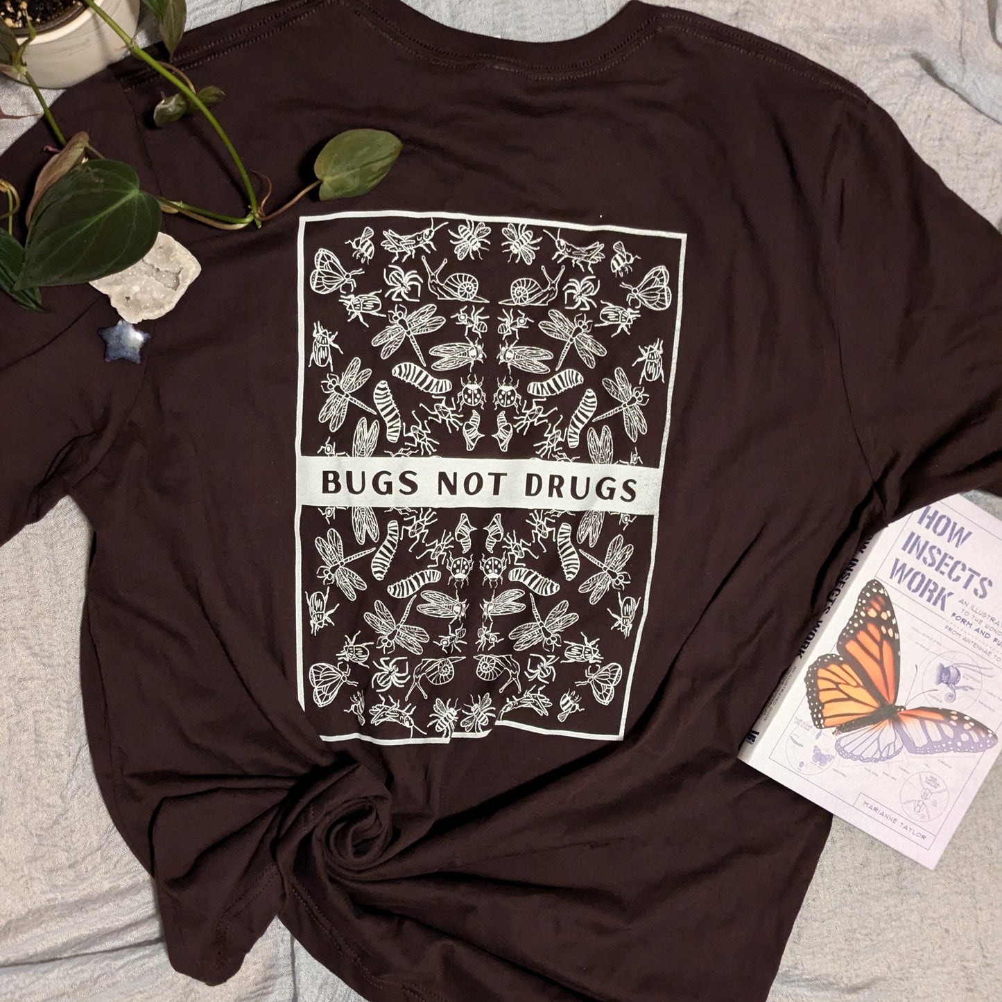 Adult "Bugs Not Drugs" Crew Neck Tee